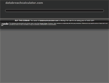 Tablet Screenshot of databreachcalculator.com